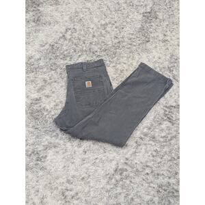 Carhartt Pants Mens 36 x 30 Relaxed Fit Grey 102291-039 Workwear Work Pants